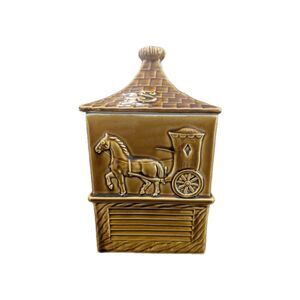 VINTAGE MCM ART DECO COOKIE JAR HORSE WEATHER VANE JAPAN NORTH EAST SOUTH WEST